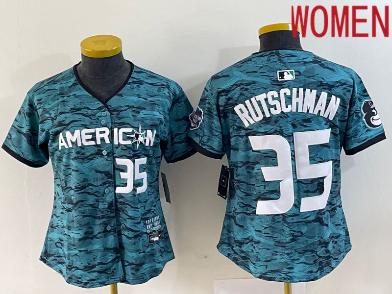 Women Baltimore Orioles #35 Rutschman American League Nike Green 2023 MLB All Star Jersey